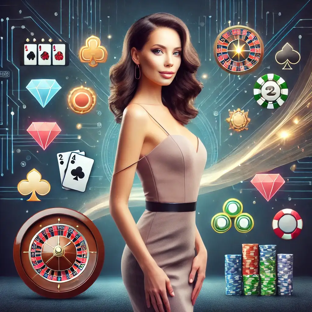 A beautiful girl representing the online earning game, Lucky 101.